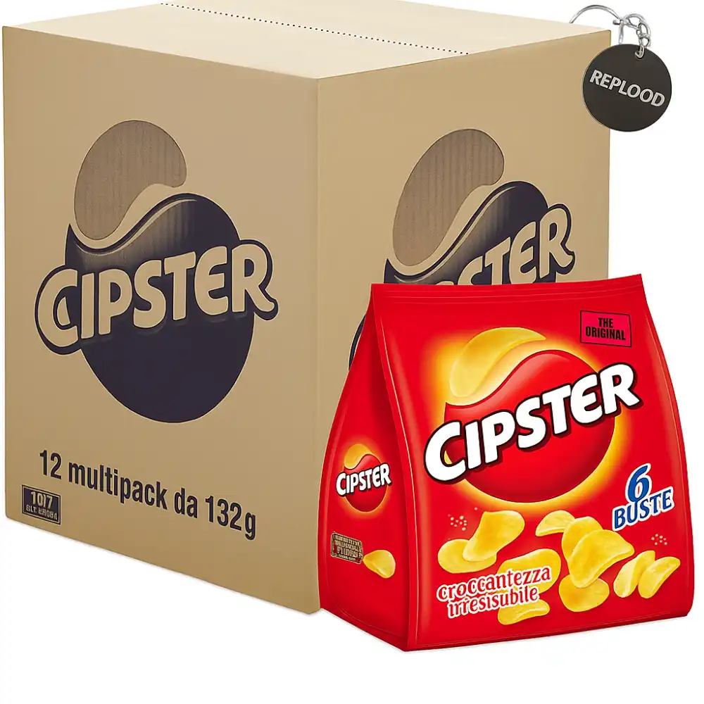 Cipster Snack di Patate – 12 Multipack da 132g Croccantezza Irresistibile