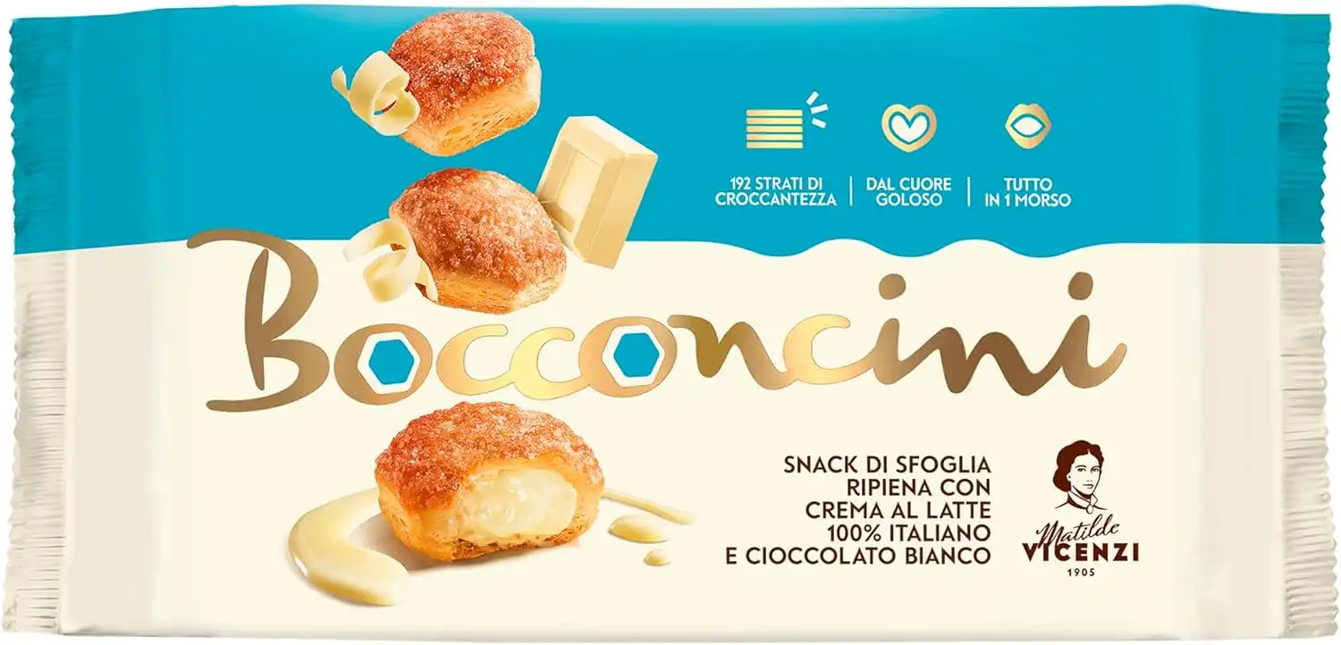 Snack Sfoglia Ripieni Crema Latte 1Kg 10pz Matilde Vicenzi MilleVoglie Box
