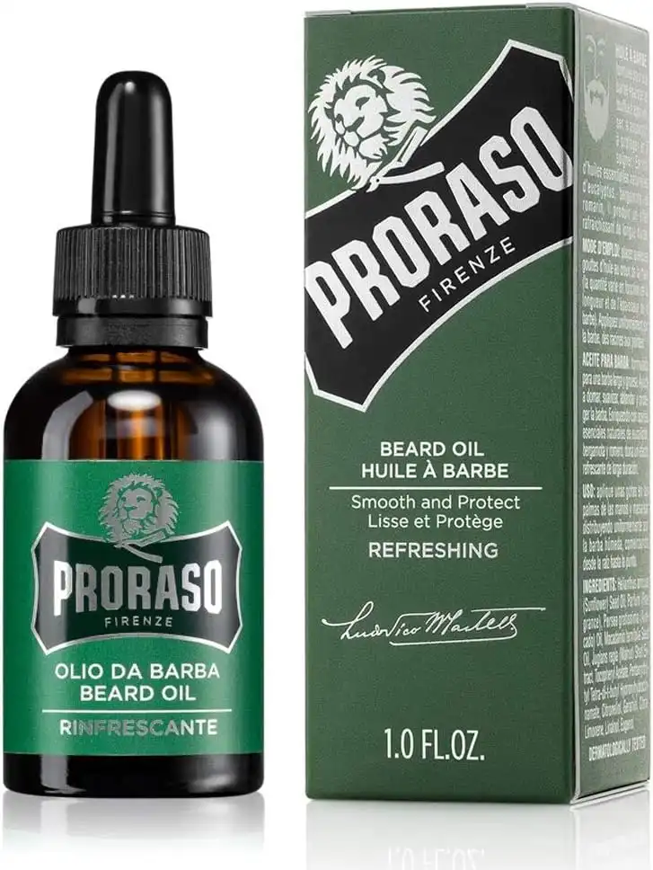 Proraso Olio da Barba e Baffi Rinfrescante con Oli Essenziali 30ml