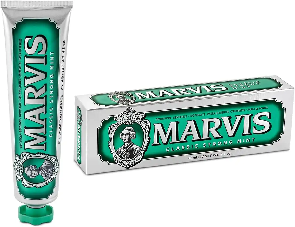 Marvis Dentifricio Strong Mint 85ml Pasta Denti Gusto Menta Forte Fresca