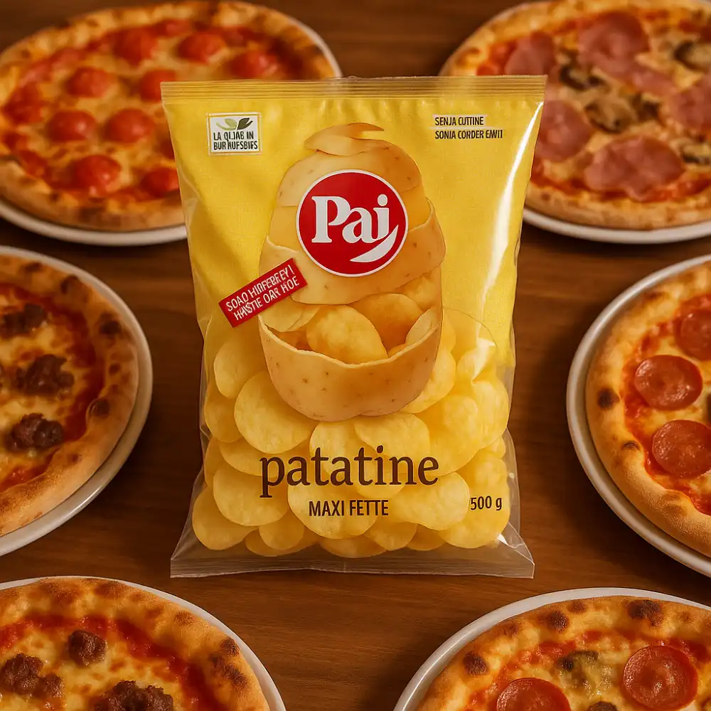 5x Patatine Pai Maxi Fette 500g – Croccanti, Trasparenti, Senza Glutine