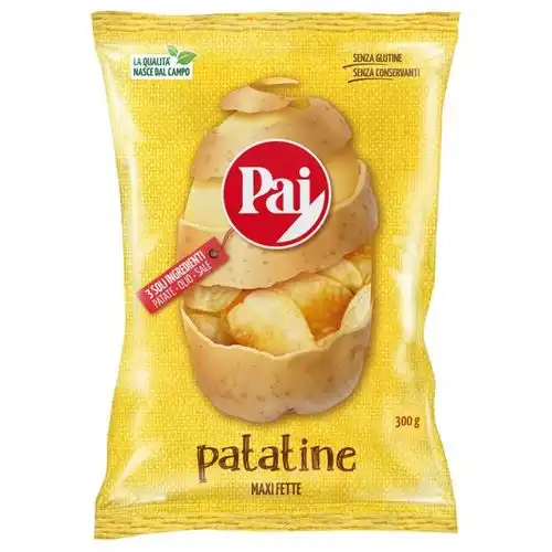 8x Buste Patatine Pai Le Patatine Classica Bar Busta Grande Party 8x300gr