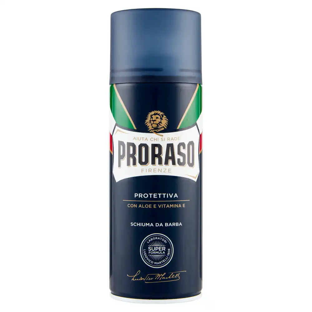 Proraso Schiuma da Barba 400ml - Protezione Blu per una Rasatura Comfortevole