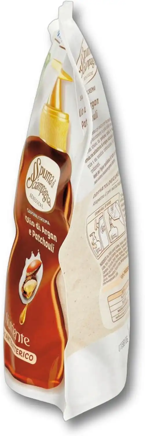 3x Spuma di Sciampagna Sapone Liquido Argan 1,5L – Ecoformato Ricarica