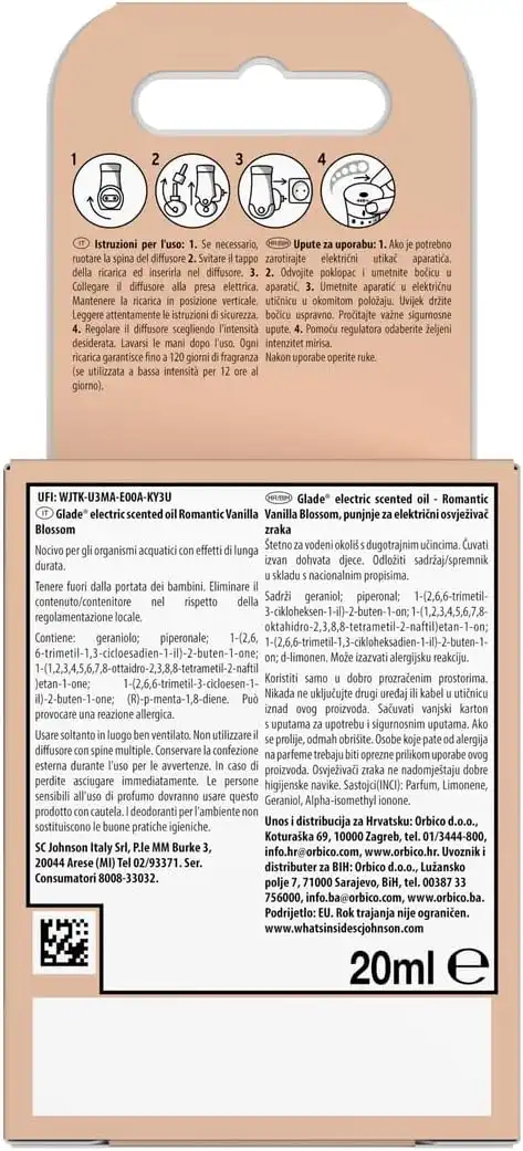 Glade Elettrico Gelsomino E Sandalo 6 Ricariche Profumatore Con Oli Essenziali