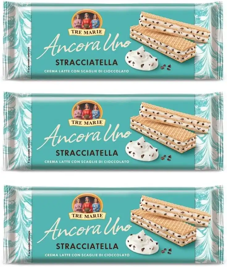 3x Tre Marie Ancora Uno Wafer Stracciatella 140g Crema Latte Cioccolato