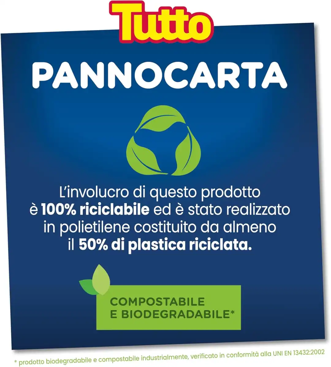 Tutto Pannocarta 3 in 1 - 20 Rotoli di Carta Multiuso 1 Velo - 48* Strappi