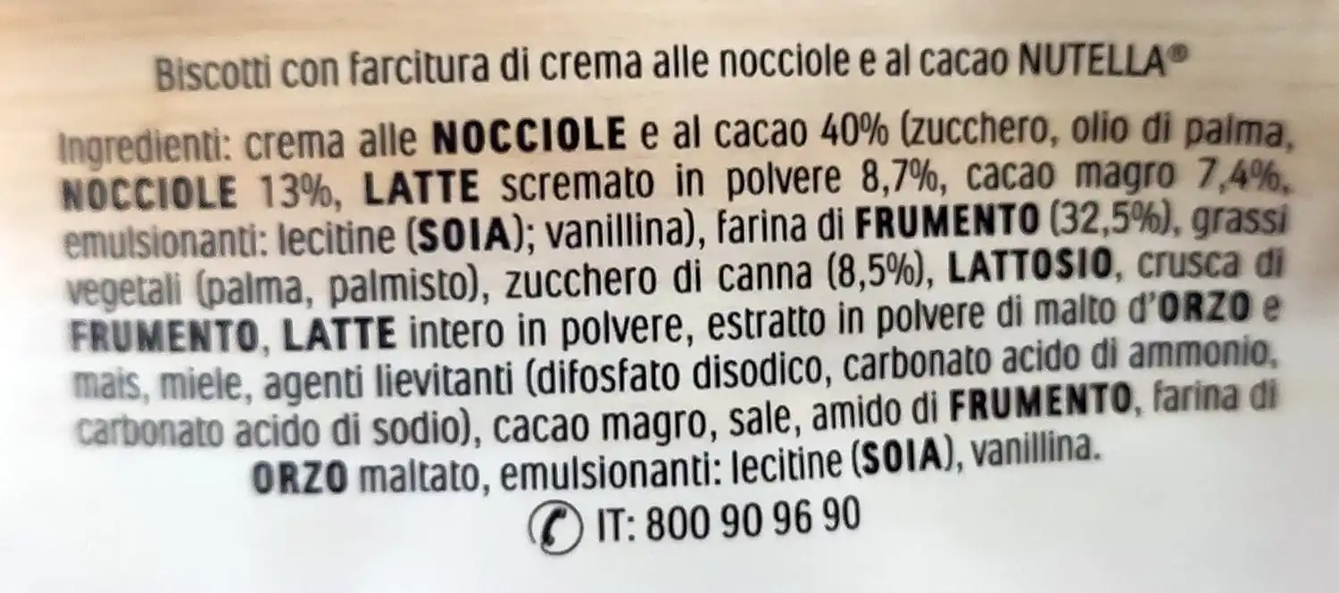 4x Nutella Biscuits Ferrero Biscotto Con il Cuore di Nutella 4x304gr