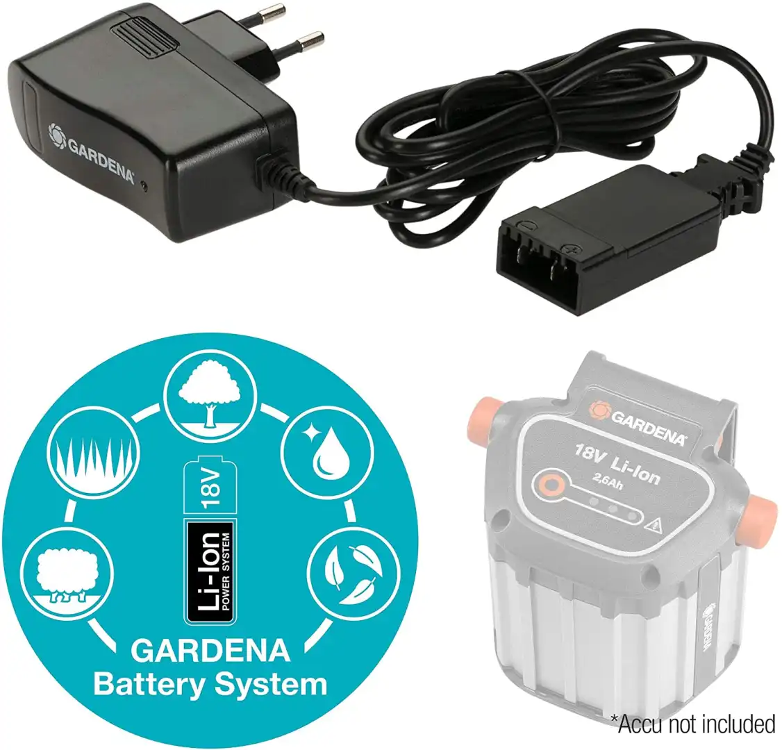 Caricatore Caricabatterie Per Batterie 18V Intercambiabile Per Gardena System