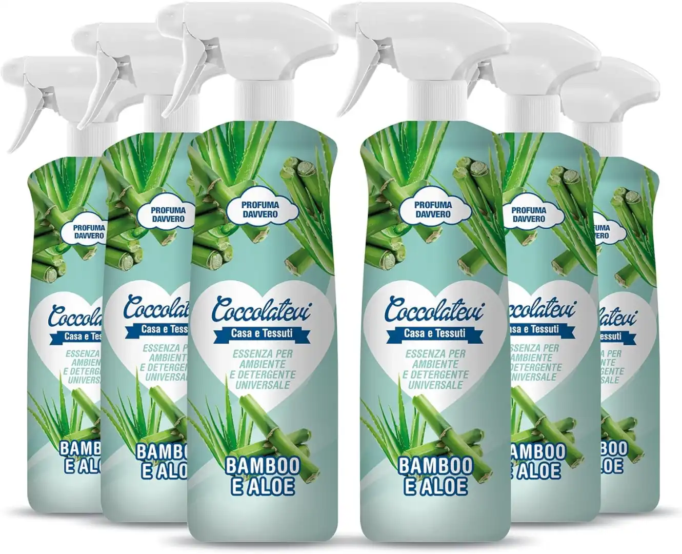 COCCOLATEVI Profumatore Ambiente Bamboo e Aloe 750ml X6 - Casa e Auto