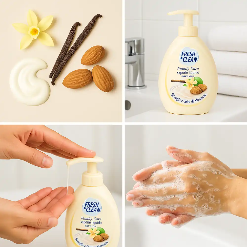12 Saponi Liquidi Vaniglia Fresh&Clean 300ml - Cura e Igiene Mani