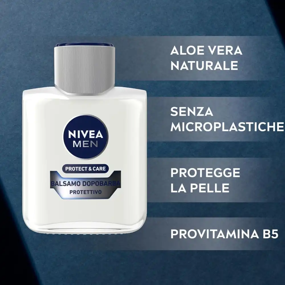 3X Nivea Men Protect & Care Balsamo Dopobarba Aloe Vera B5 100Ml After Shave 3PZ