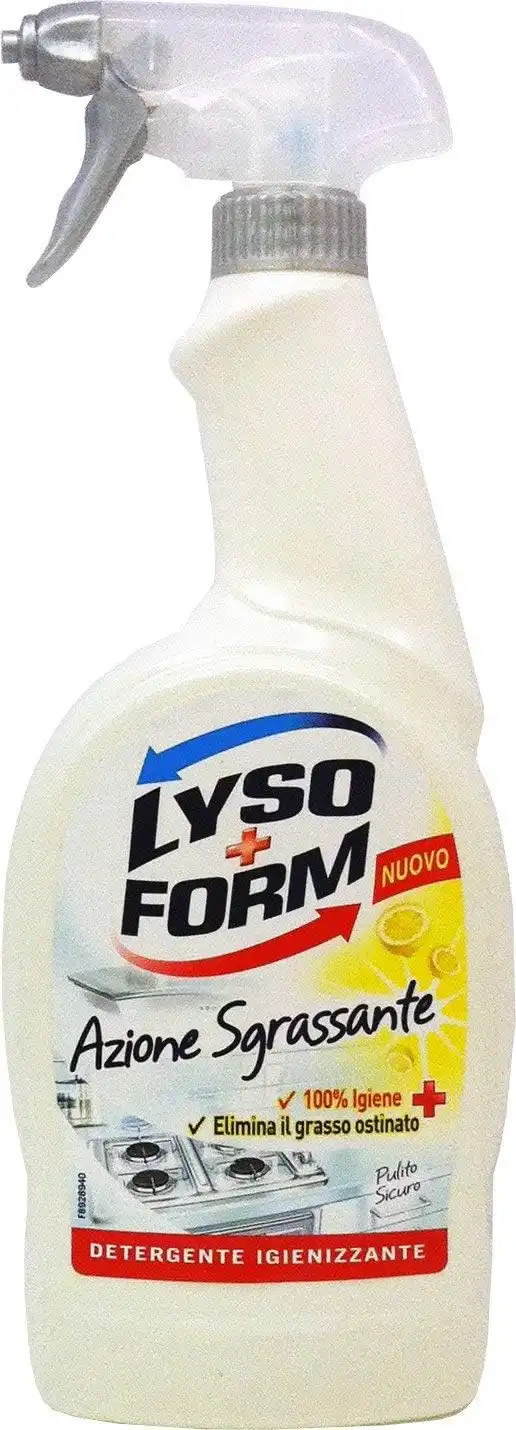 12x Lysoform Spray Sgrassante Igienizzante Azione Forte Cucina 750 ml