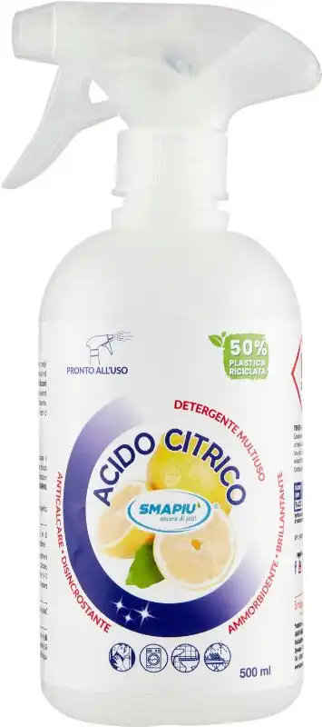 Acido Citrico Puro 500 g, Detergente Multiuso Naturale per Casa e Superfici
