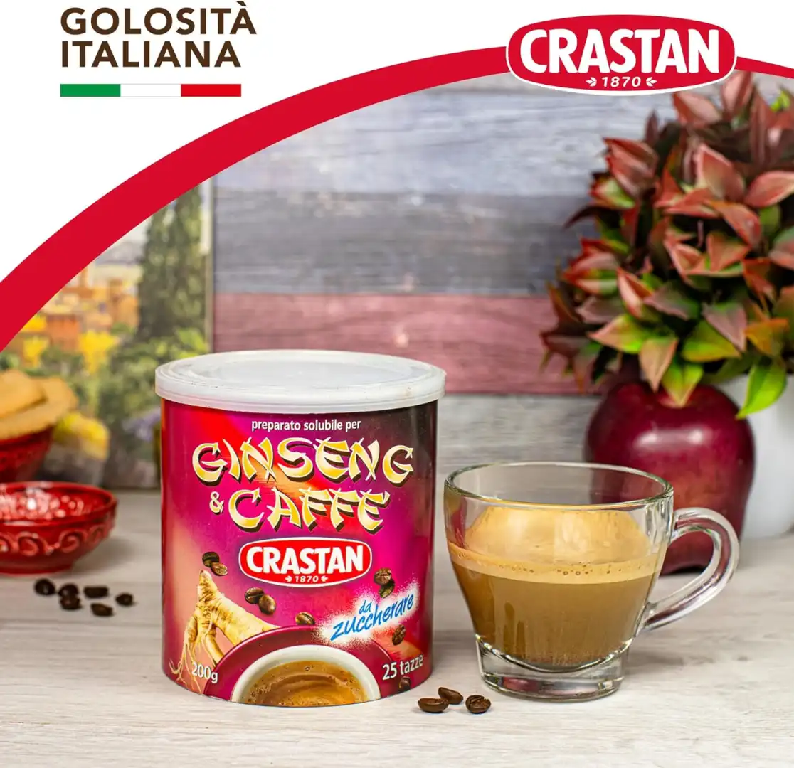 Crastan Ginseng Caffè Solubile 200g 25 Tazze per Confezione Set da 6 Barattoli