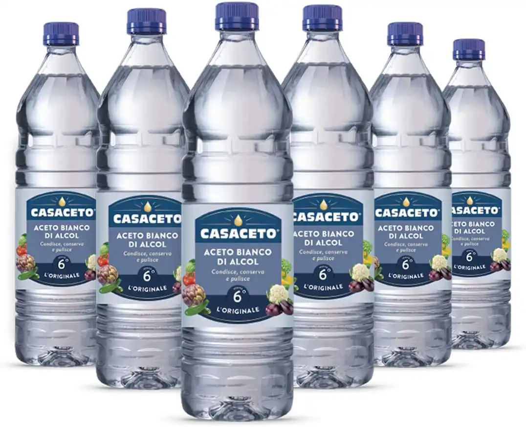 Aceto Bianco Di Alcol 6x1 Litro Ideale Per Condire Conservare Pulire In Cucina