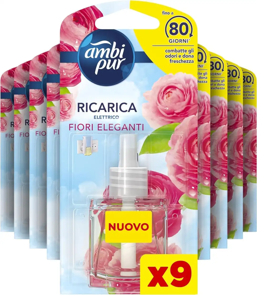 Ambi Pur Ricarica Diffusore Fiori Eleganti 80 Giorni X9 Profumatore