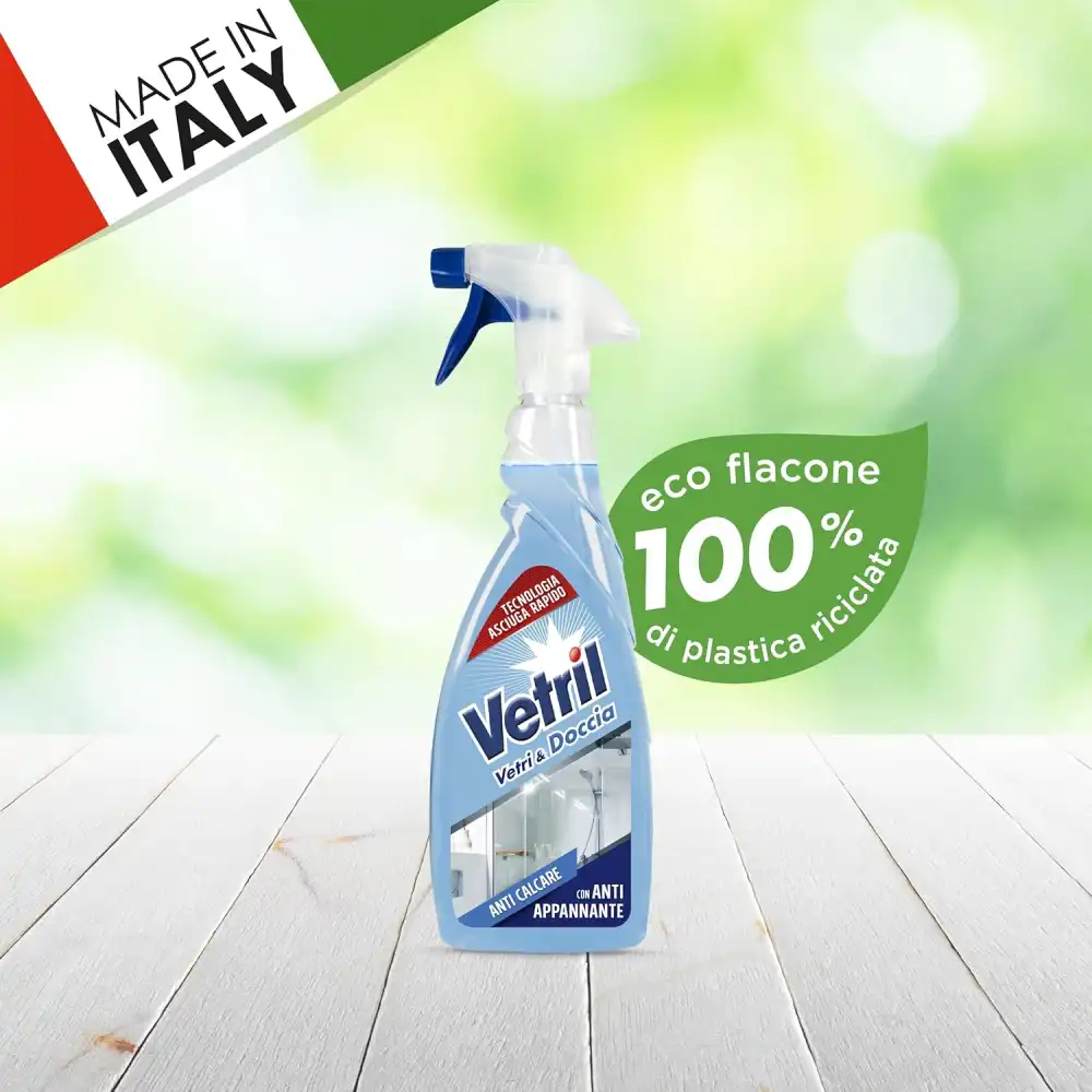 Vetril Natural Spray Vetri 650ml x4 – Detergente Brillantezza No Aloni