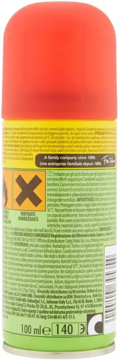 12x Autan Tropical Spray Secco 100ml – Repellente Insetti Fino a 8h Protezione