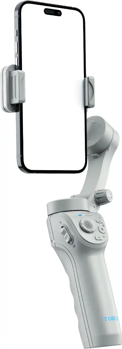 Gimbal Stabilizzatore per Smartphone Luce LED Regolabile Cavalletto Treppiedi