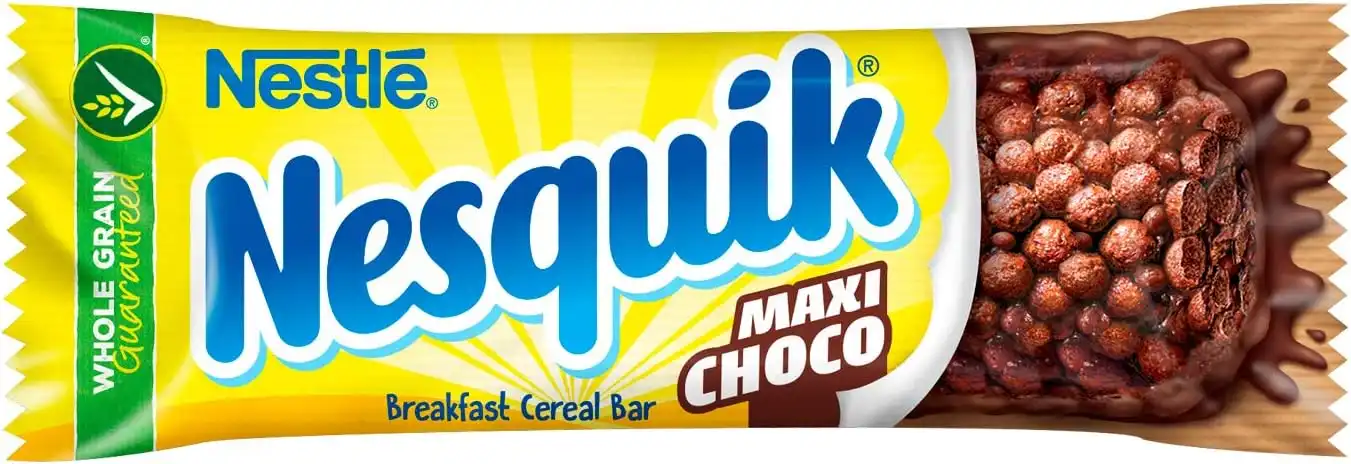 16x Nestlé Nesquik Barrette Maxi Choco 25g x6 Barre Cerealose al Cioccolato