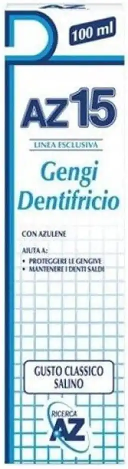 12X AZ 15 Dentifricio Gengi 100ml Gusto Salino Protezione Gengive e Igiene Orale