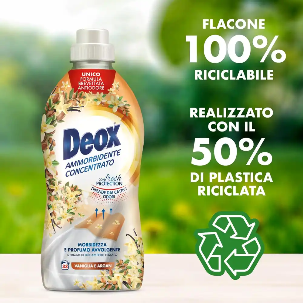 Deox Ammorbidente Concentrato – 264 Lavaggi, Vaniglia e Argan, Fresh Protection