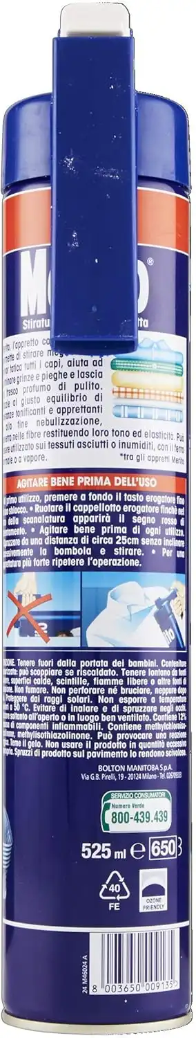 Merito Appretto Spray - Stiratura Facile, Elimina Pieghe e Profuma, 12x525ml