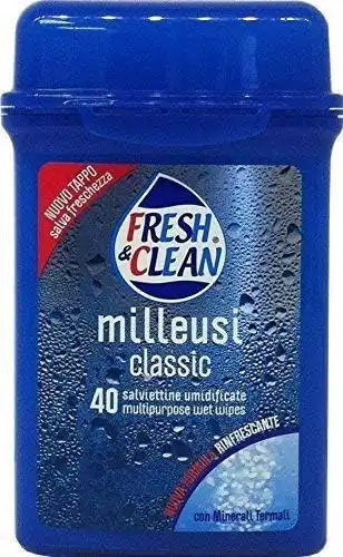 24x Fresh&Clean Salviettine Milleusi Classic 40pz – Con Minerali Termali
