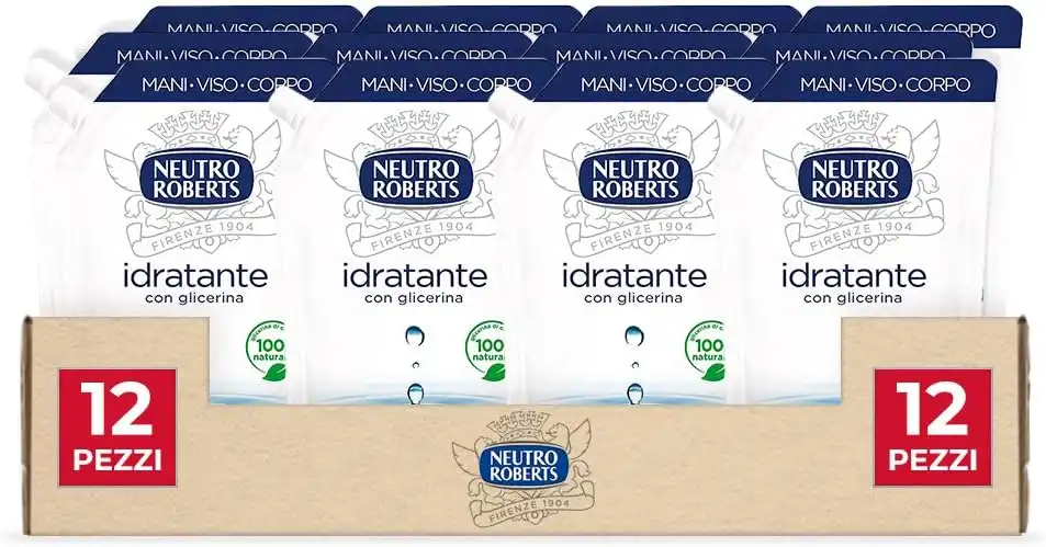 Neutro Roberts Sapone Liquido Ecopouch Idratante 400ml - Confezione da 12 Pezzi