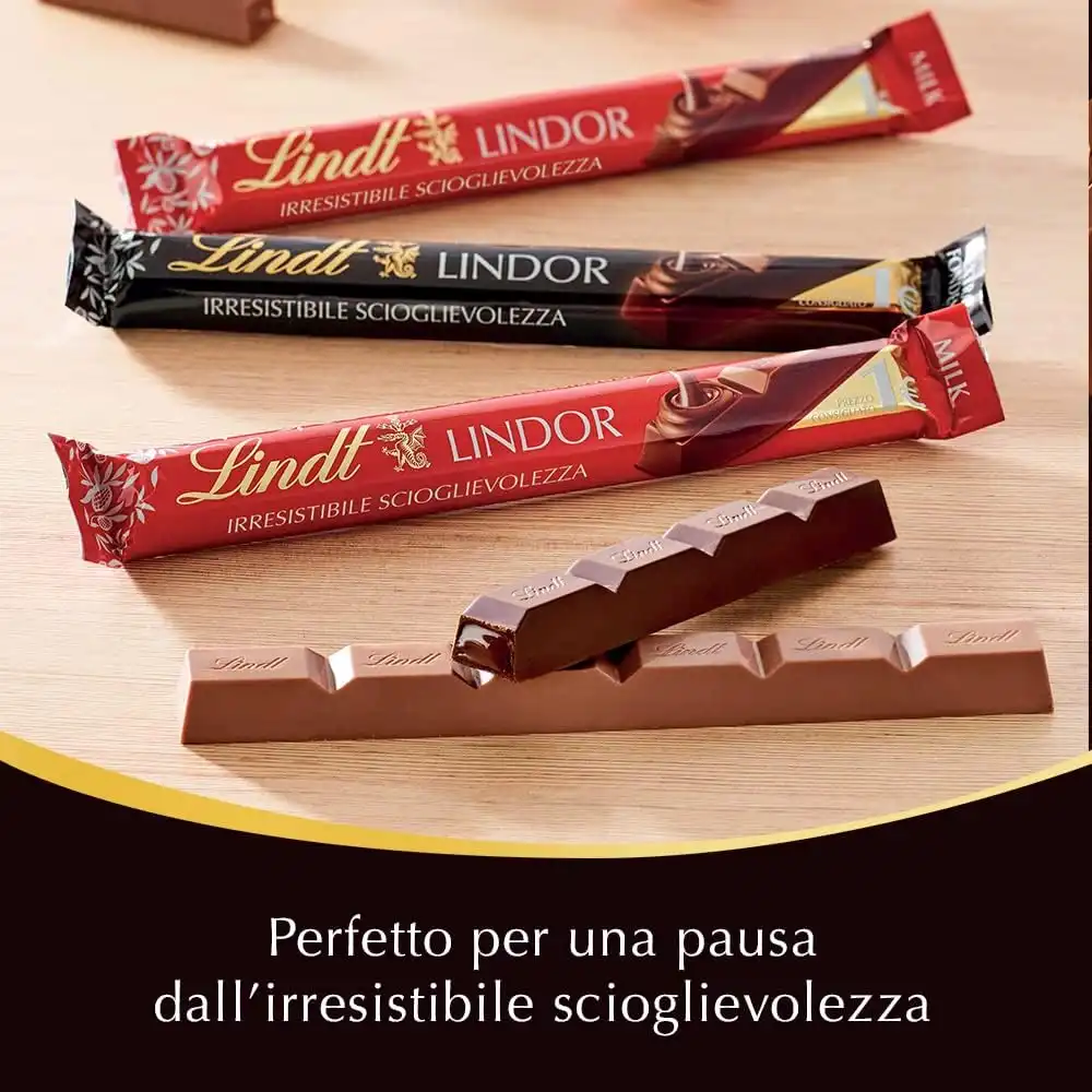 24x Lindt LINDOR Snack Fondente 60% Cacao Formato 38g x 24 pezzi