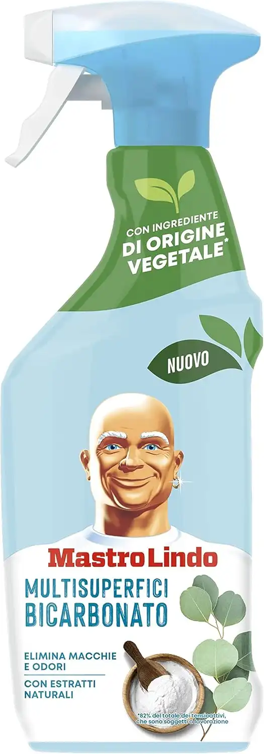 Mastro Lindo Bicarbonato Multisuperfici Spray 10x930ml Pulizia Profonda