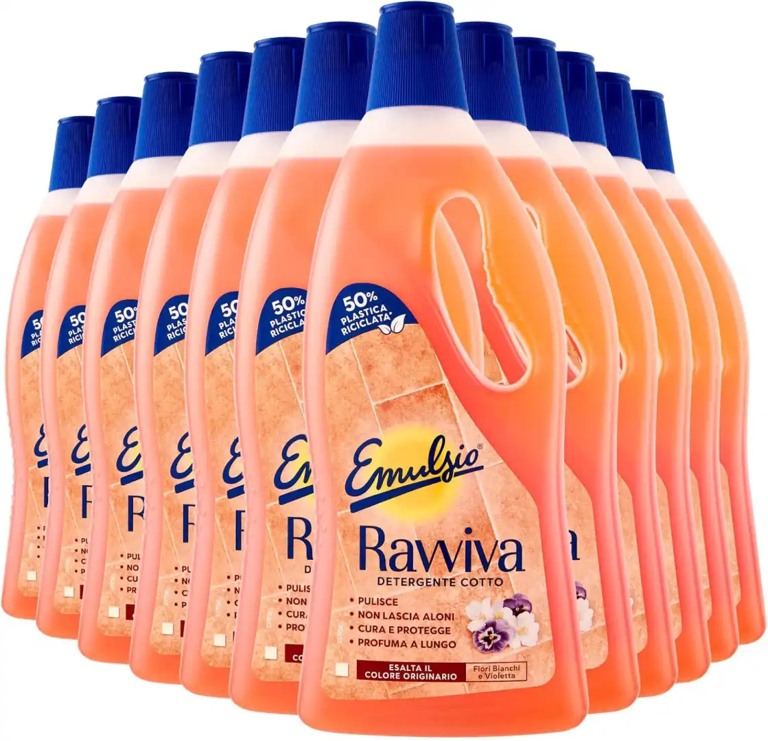 12x Emulsio Ravviva Cotto 750ml – Detergente Pavimenti Profumo Lunga Durata