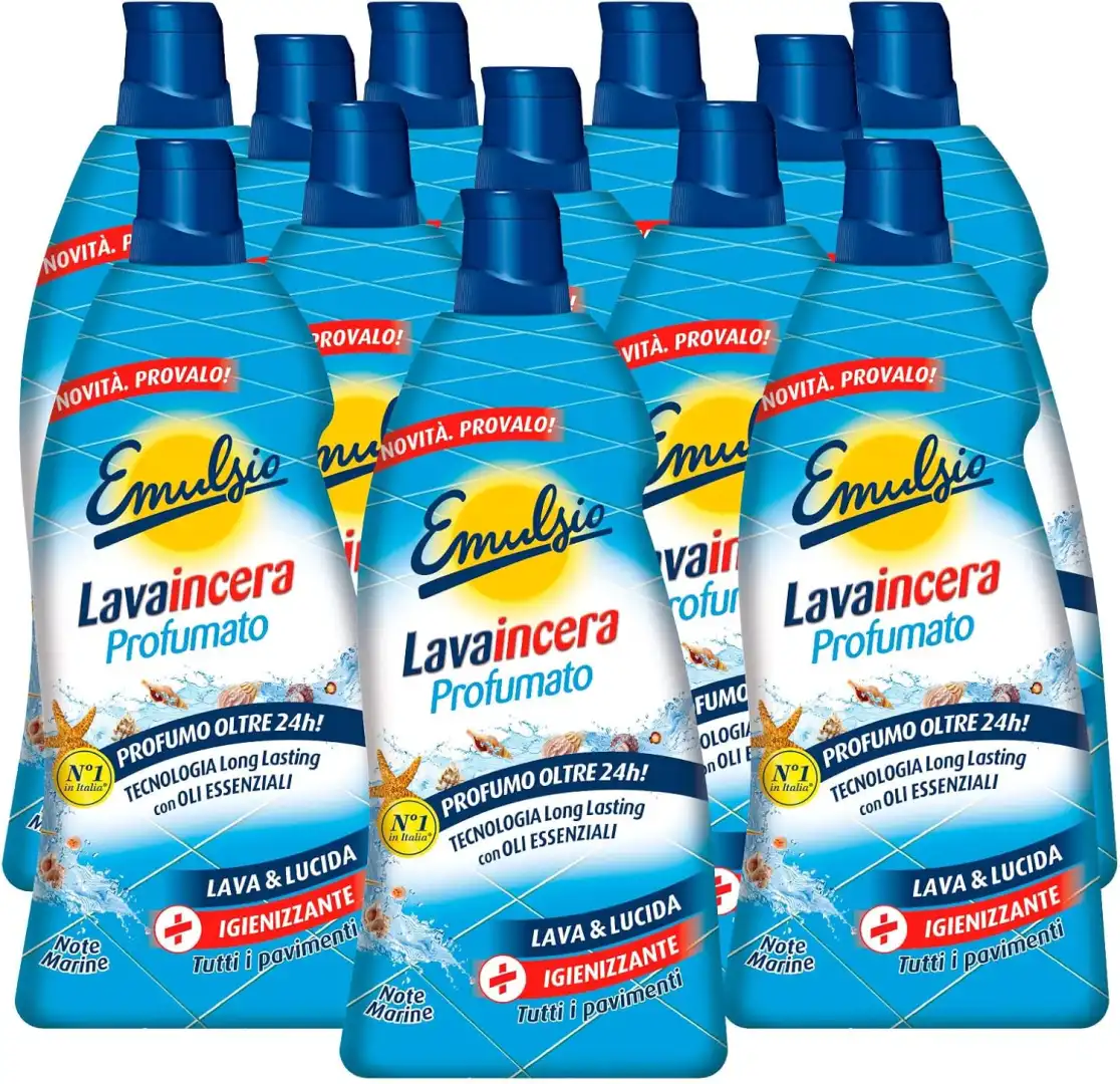 12x Emulsio Lavaincera Note Marine 875ml Igienizzante Pavimenti Casa