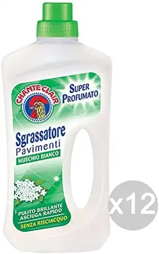 Set 12x Chanteclair Pavimenti Muschio Bianco - Detersivo per Pavimenti, 750ml