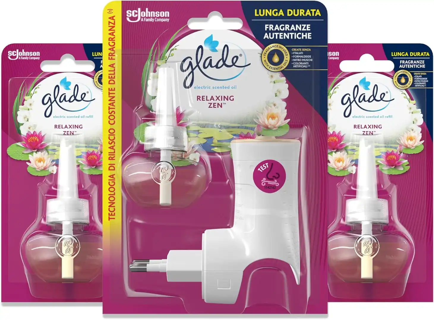 Glade Relaxing Zen Elettrico 1 Diffusore + 3 Ricariche Profumatore Ambiente