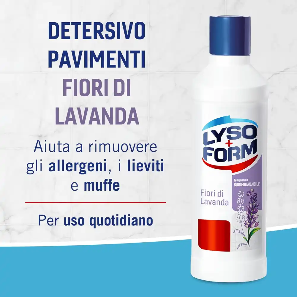 Lysoform Pavimenti Lavanda Detergente Igienizzante 12x1100ml Maxi Scorta