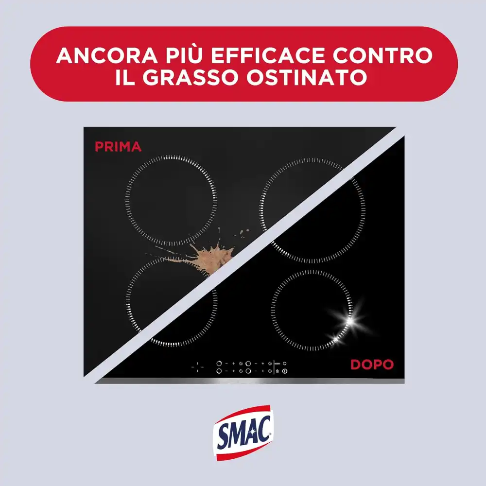 Smac Sgrassatore Spray Casa e Cucina, 12x500ml per Superfici Delicate