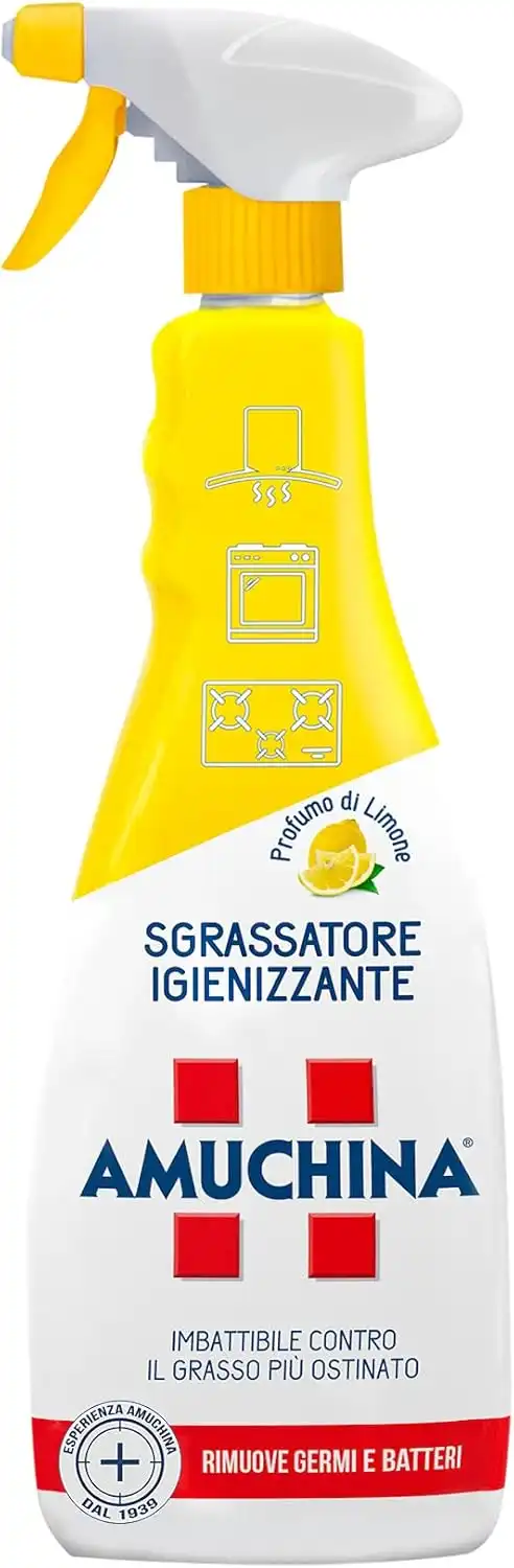 12X Amuchina Sgrassatore Spray Igienizzante Limone 750ml Rimuove Grasso