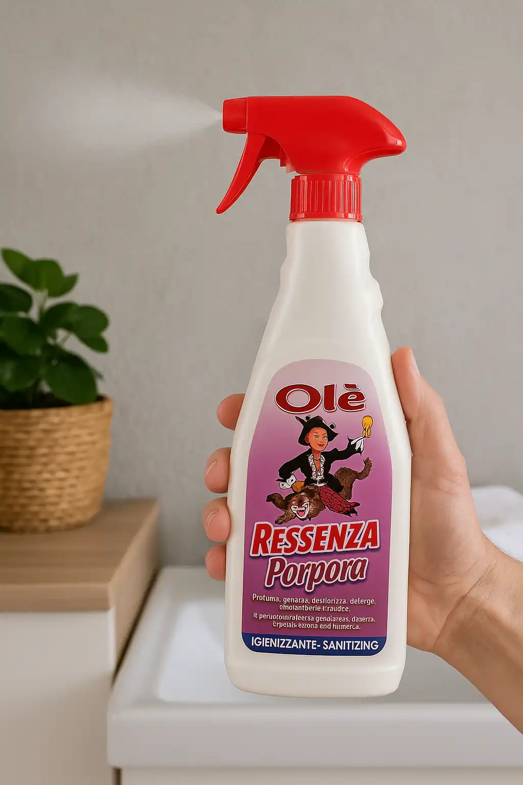 Olè Essenza Porpora Spray 750ml – Igienizzante, Profumante e Antistatico
