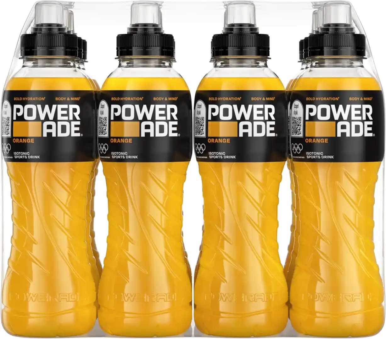 12x Powerade Orange 500ml Bevanda Isotonica Sport Drink Idratante Tappo Sport