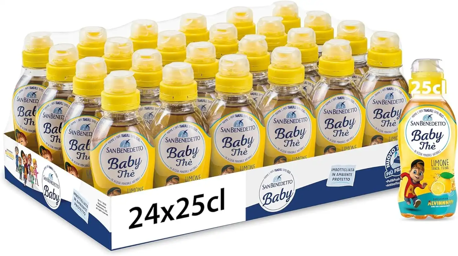 San Benedetto Baby Thè Limone 24x250ml – Bevanda Senza Teina per Bambini