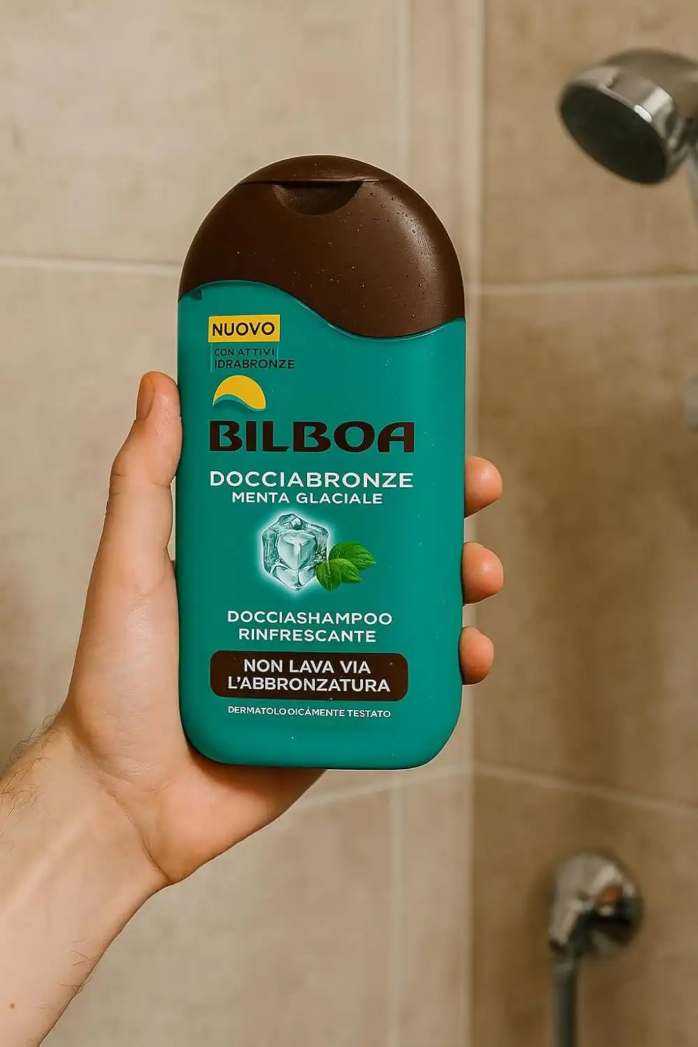 6X Docciashampoo Menta Glaciale 250ml Non Lava Abbronzatura Corpo Capelli