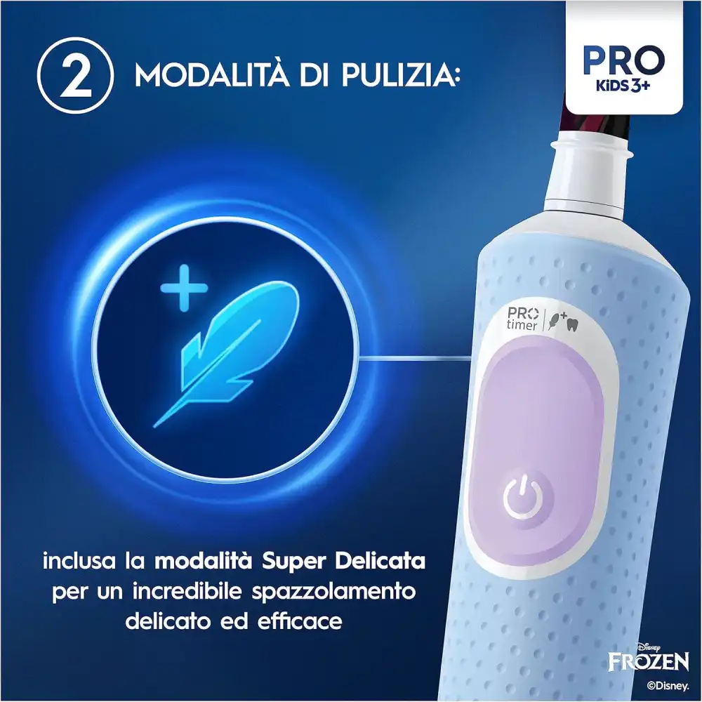 Oral-B Pro Kids Frozen Spazzolino Elettrico Ricaricabile Bambini 3+ Elsa Anna