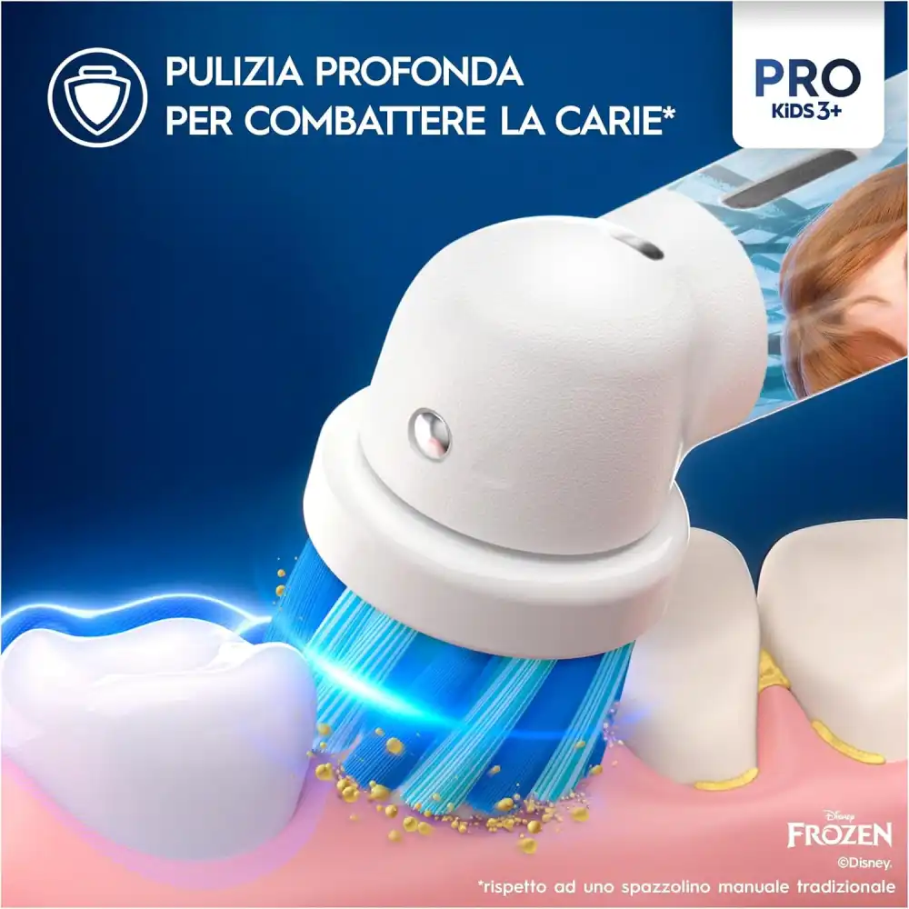 Oral-B Pro Kids Frozen Spazzolino Elettrico Ricaricabile Bambini 3+ Elsa Anna