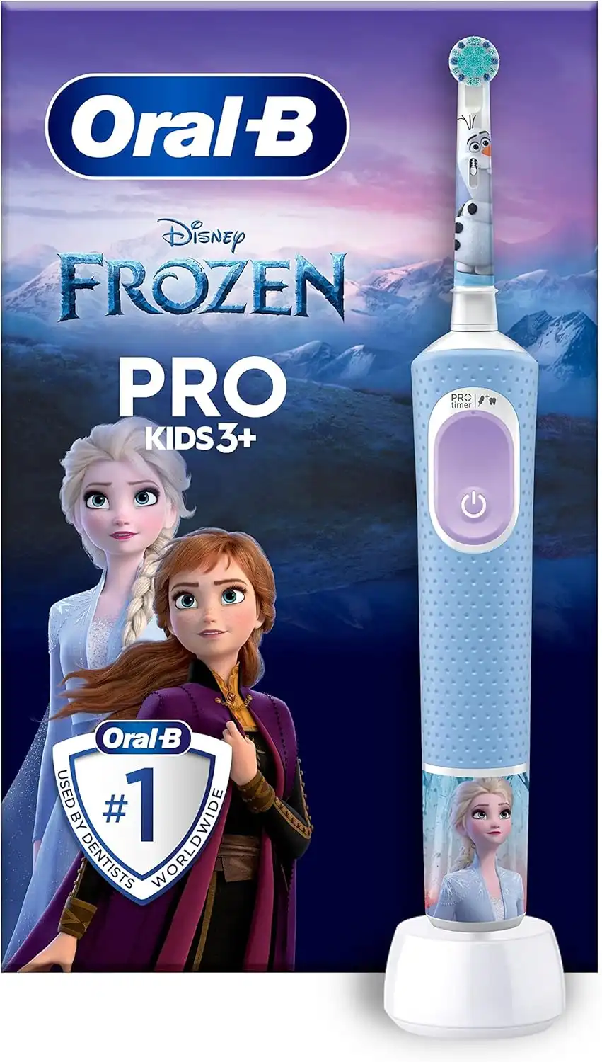 Oral-B Pro Kids Frozen Spazzolino Elettrico Ricaricabile Bambini 3+ Elsa Anna