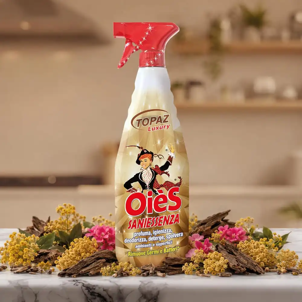 1x OièS Saniessenza Topazio 750ml Spray Multiuso Profuma Igienizza Deodorizza
