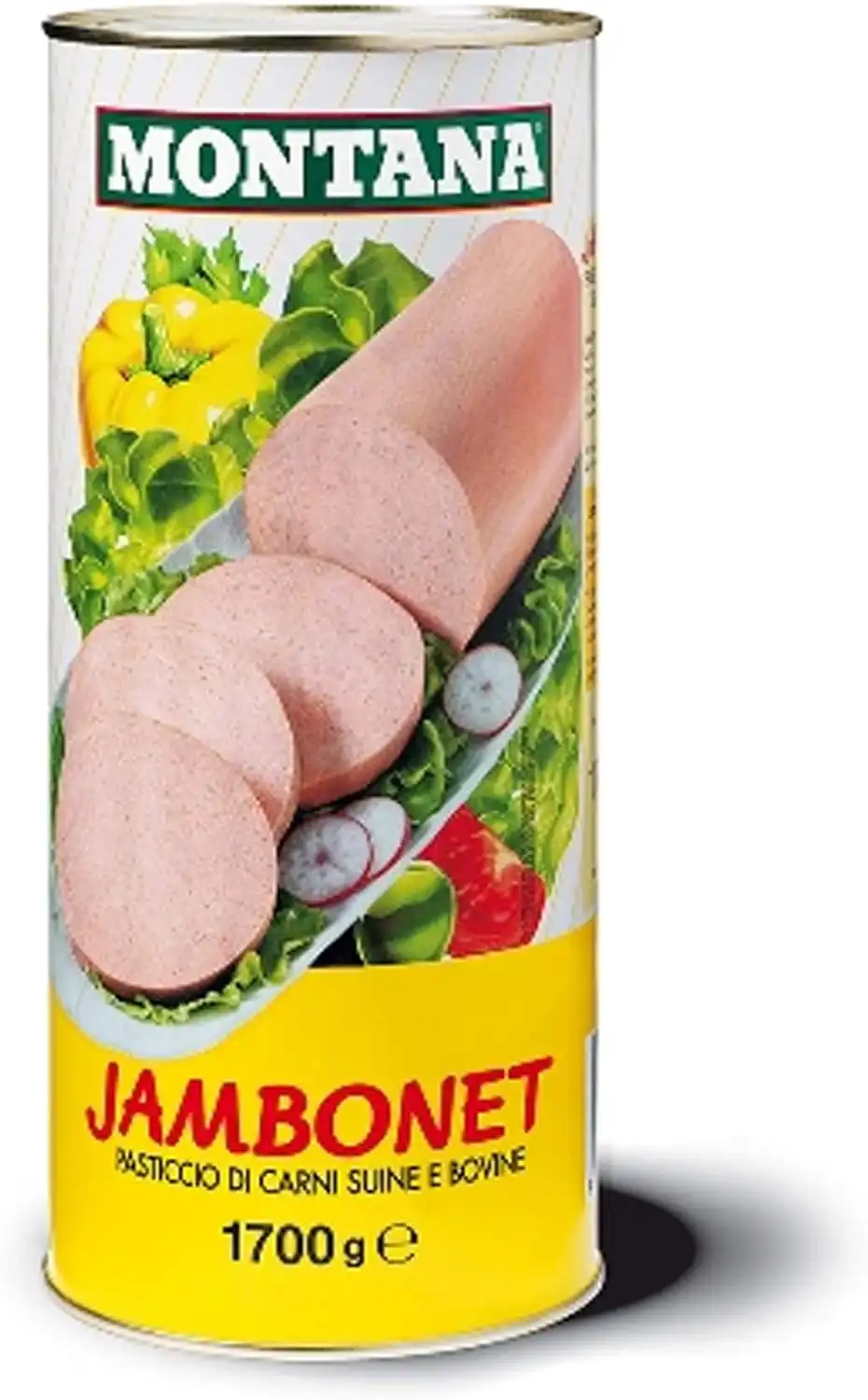 Carne in Scatola Montana Jambonet Pate' di Carne Pasticcio Suino e Bovino 1700gr