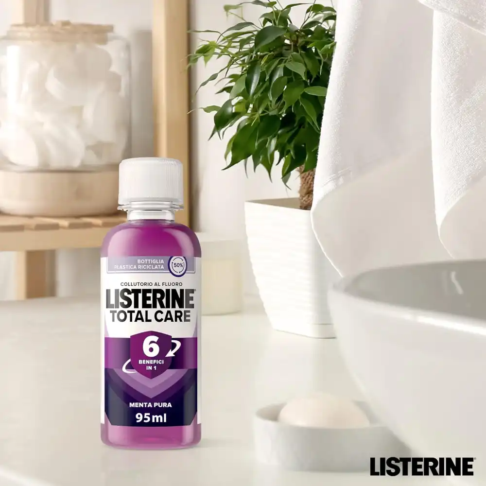 Listerine Total Care 12x95ml Colluttorio Menta 6 Benefici Alito Denti Gengive