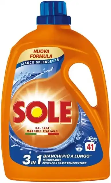 Sole Detersivo Lavatrice Bianco Splendente 205 Lavaggi (5x41) Igienizzante